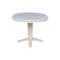 International Concepts 36 in. Solid Wood Round Top Pedestal Table w/12 in. Leaf - 30.1 in.High - Dining Height, Unfinished K-36RXT-23B - alternate 5